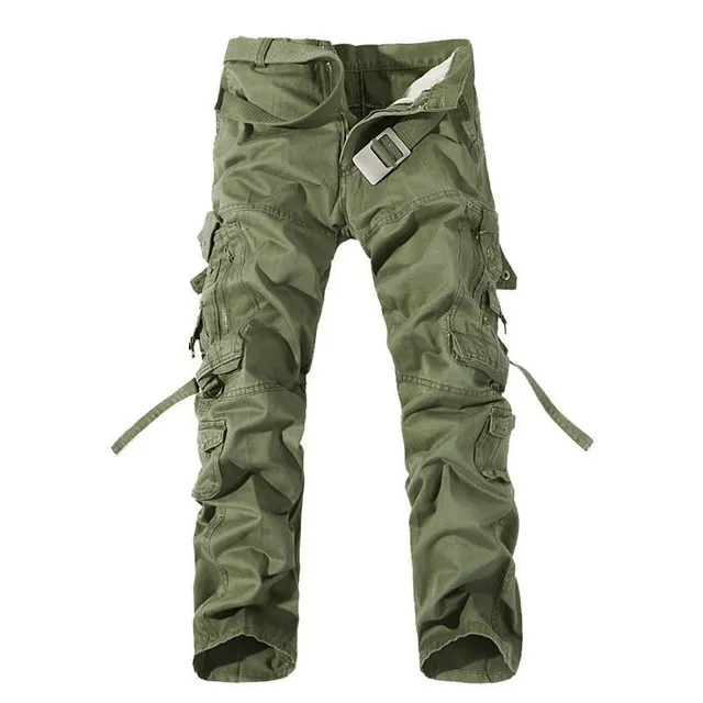 Pánské stylové kalhoty s kapsami Military