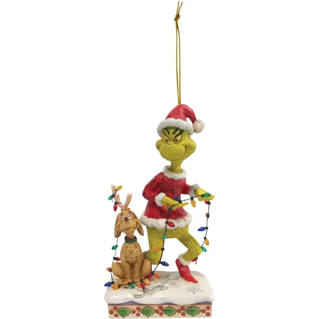 Christmas decoration of the green Grinch to hang on the Christmas tree - different variants