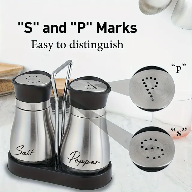 Practical salt and pepper in set 2 pieces - stylish supplement to the kitchen