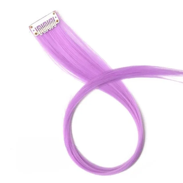 Strand of synthetic hair on clip - various colours