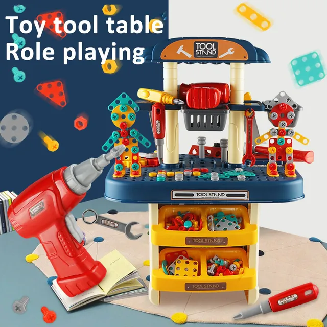 Table At Playing House, Screws With Simulation Screws, Toys To Dismantle and Dismantle, Gift Packing, Gifts For Children (Support Batteries)