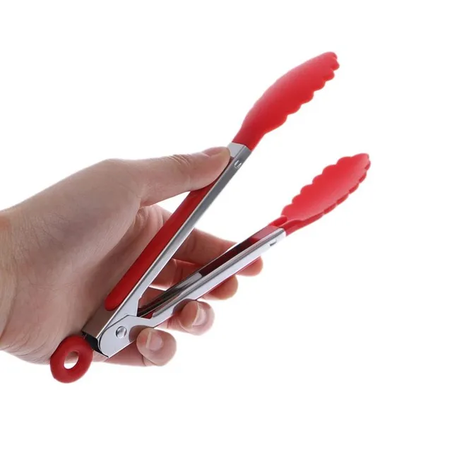 Kitchen silicone grill tongs