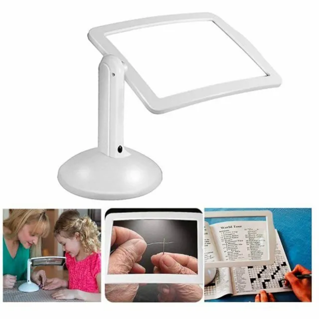 Wireless desktop magnifier with LED light