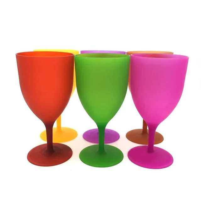 Plastové poháre na víno 6 ks