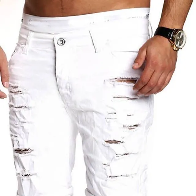 Men's denim ripped shorts - 3 colours
