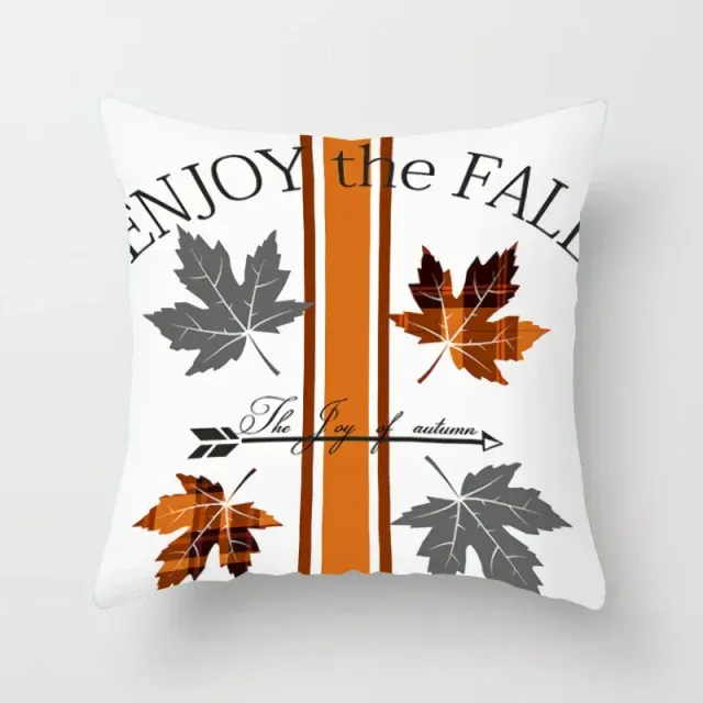 Pillow coating with motive of red maple leaf for decoration of office and home car