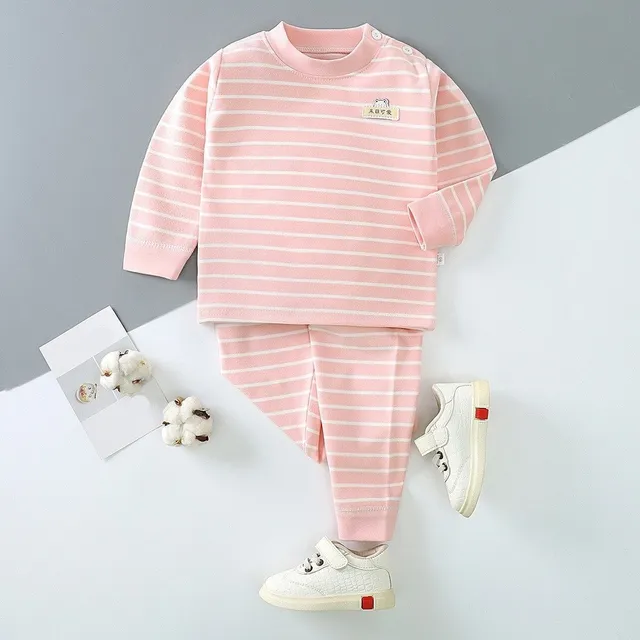 Baby striped sweatpants set dark Maribel ruzova 1