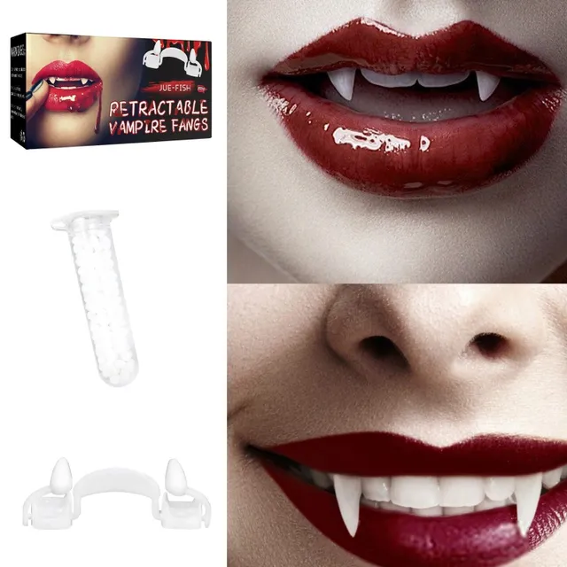 Chowany kły wampira Wampir Fake Dental Braces