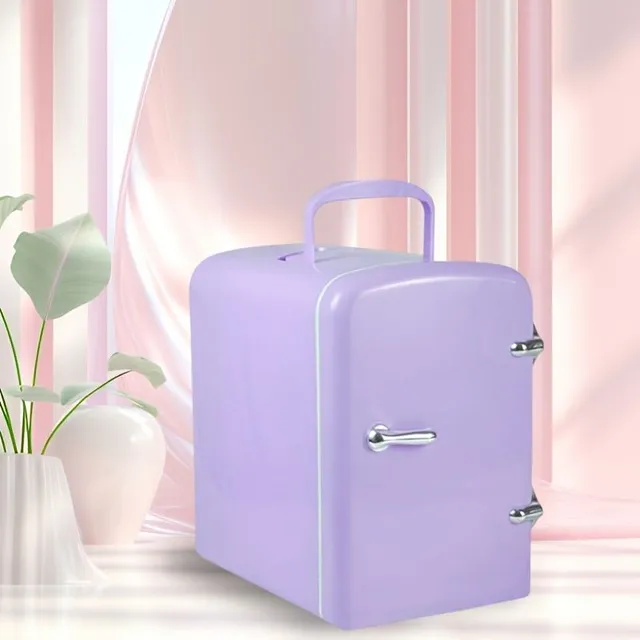 1pcs 4l Mini Refrigerator, USB Portable Mini Refrigerator, Cosmetics, Care About Skin A Make-up 4l Mini Refrigerator Is Suitable for Household, Office, Apartment Essentials, Colleges Essentials, School Needs, Home Travel Supplements