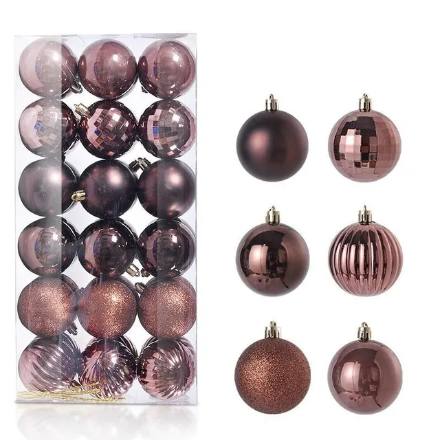 Trendy Christmas tree balls in different colours Bianca