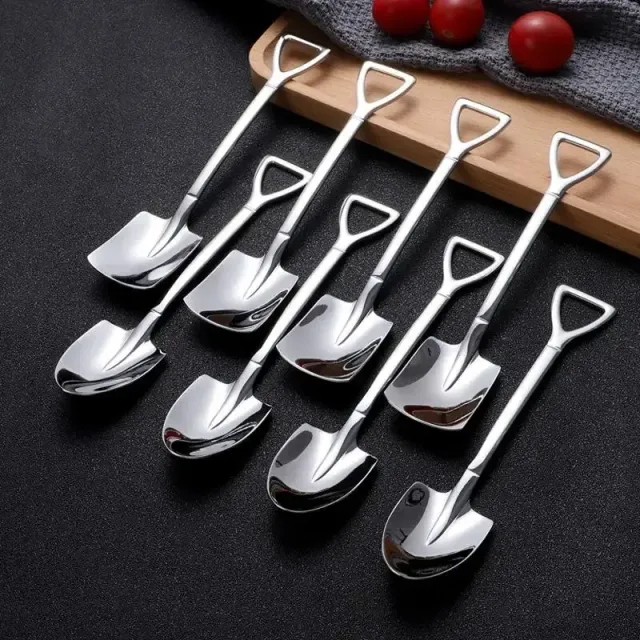 4 pieces Creative teaspoons Minilopats Stainless Retro High quality Desert teaspoons