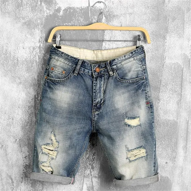 Men's summer denim shorts