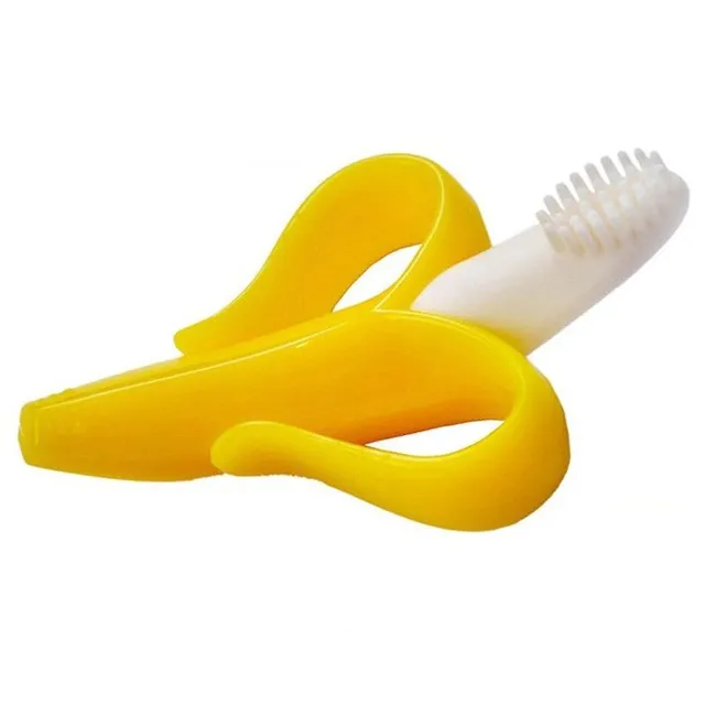 Silikónová zubná kefka v tvare banánu