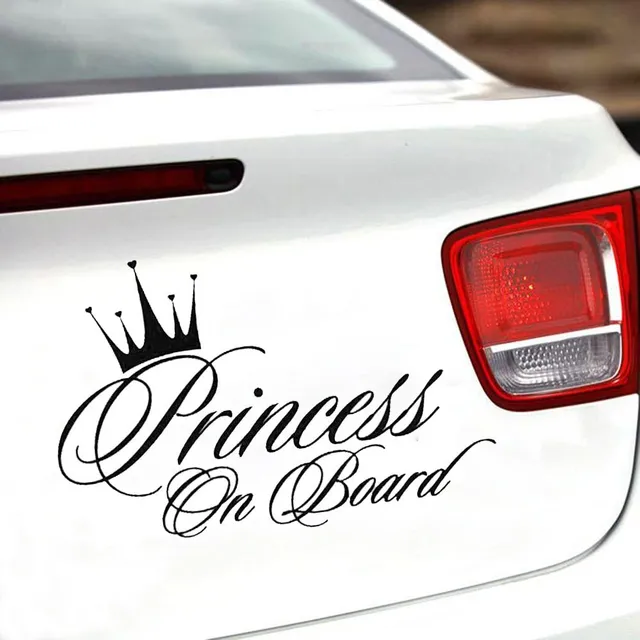 Princess On Board Car Sticker