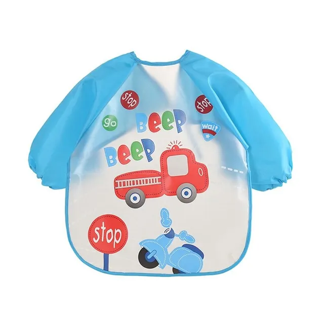 Baby bib with long sleeve