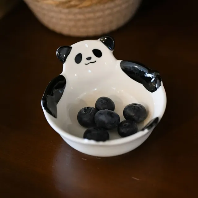 Ceramic saucer in the shape of a cute panda - ideal for sushi lovers