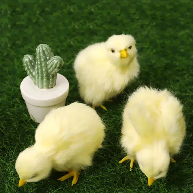 Realistic decoration chicks on Easter - cute figure