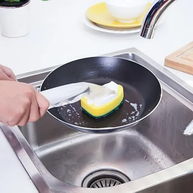 Dish sponge with dispenser