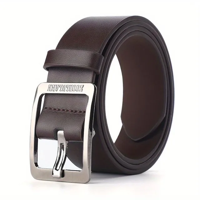 Man's Black Belt from PU Leather - Stylish accessory for leisure and evening opportunities