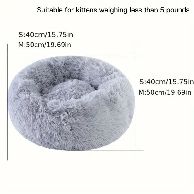 1 pc Teddy beds for dogs and cats in round shape - soft and comfortable beds