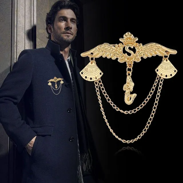 Beautiful modern men's brooch James