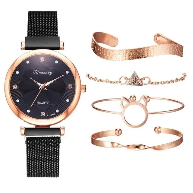 Luxury set of ladies watches and bracelets WIENA