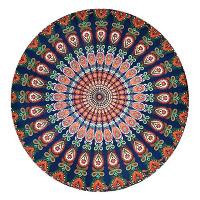 Moderný originálny štýlový plážový uterák s tématikou farebná mandala