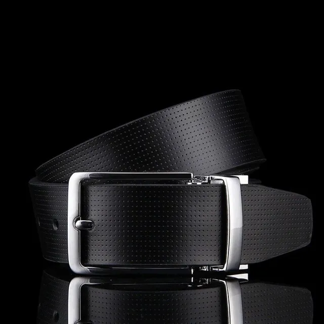 Men's leather belt Payton cerna
