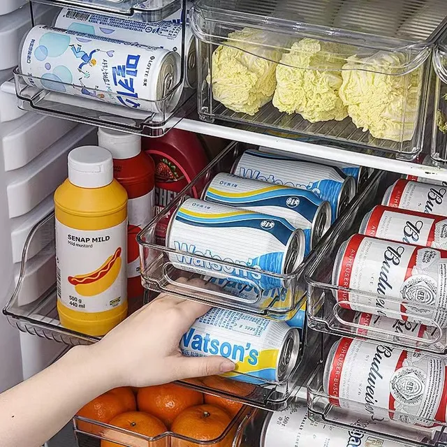 Suport dublu de mare capacitate pentru cutii de băuturi în frigider