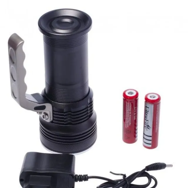 LURECOM Large Rechargeable LED Handheld Flashlight 800 lumens