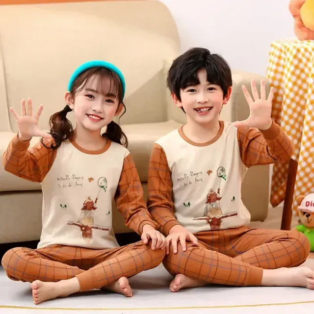 Children's pajamas with long sleeves for boys and girls