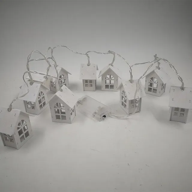 Decorative luminous houses - 10 pieces