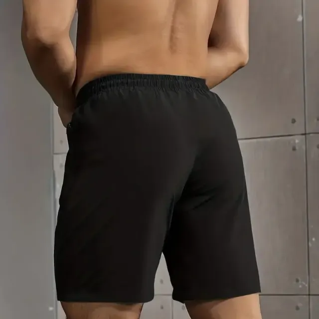 Pantaloni scurți confortabili pentru bărbați - stil lejer, acasă, fitness, cu buzunare și șiret