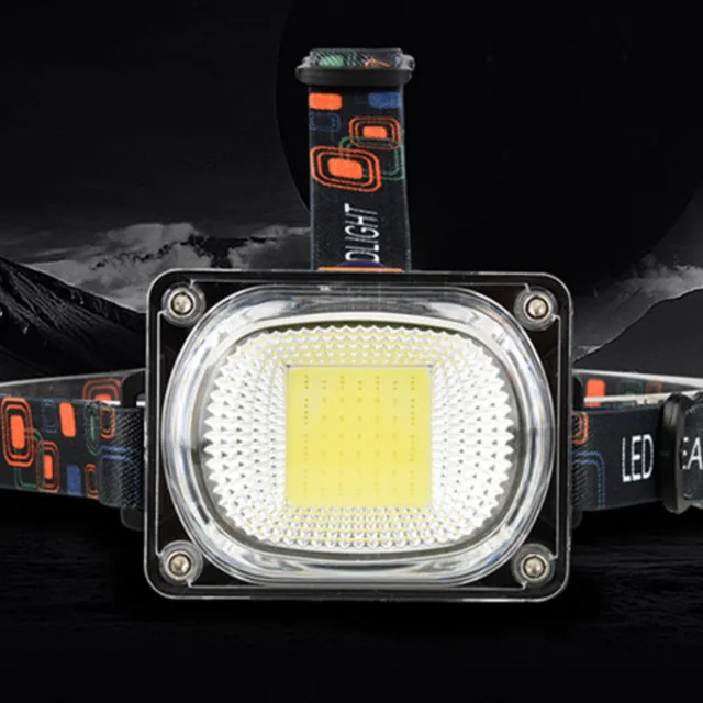 Profesionální LED čelovka se světlometem a nabíjecí vestavěnou baterií