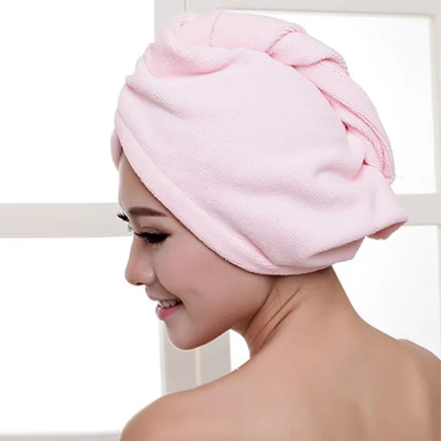 Quick Drying Hair Towel Bath 60x25cm pink