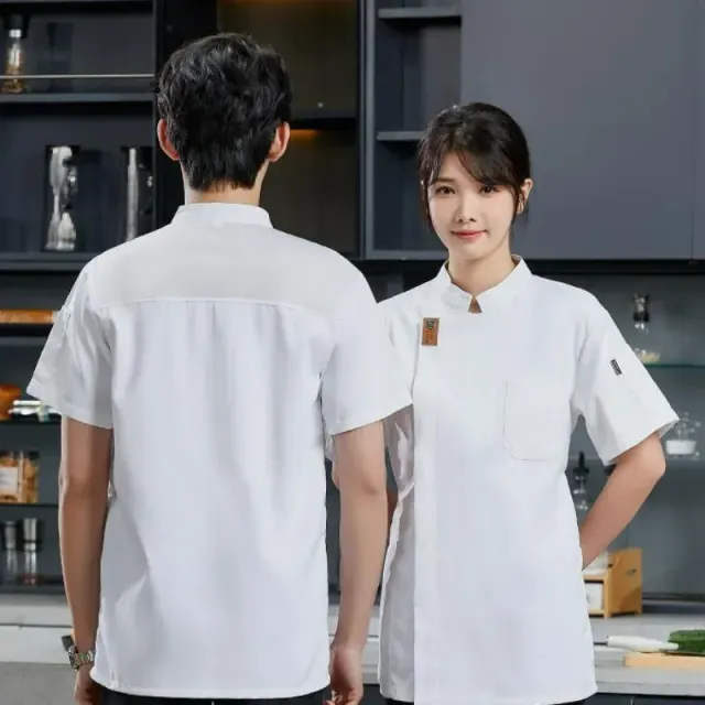 Koszulka szefa kuchni damska z krótkim lub długim rę