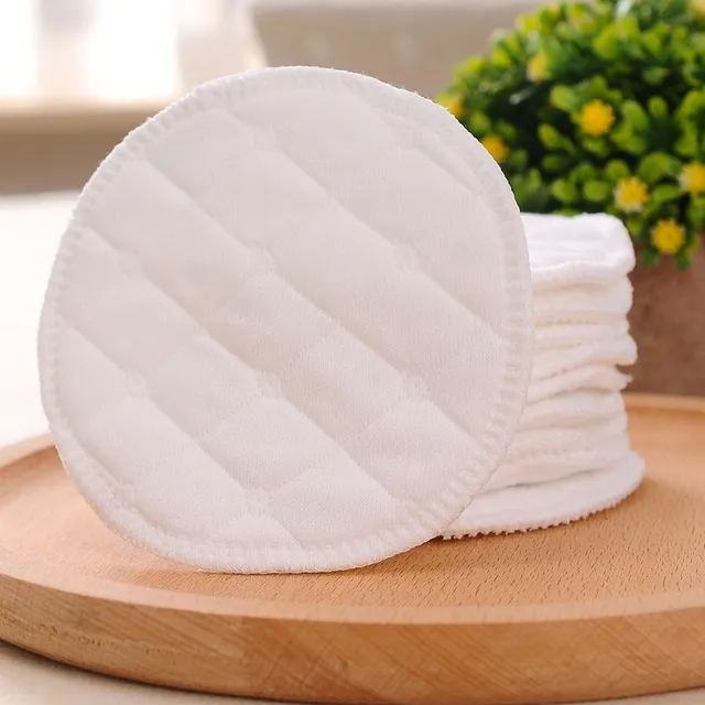 Practical reusable cotton make-up remover pads 10 pieces - white Yonah