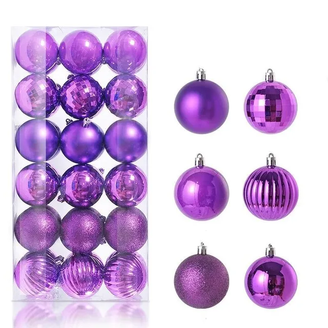 Trendy Christmas tree balls in different colours Bianca