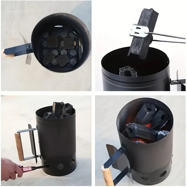 Barbecue igniter - quick charcoal lighter stainless steel basket