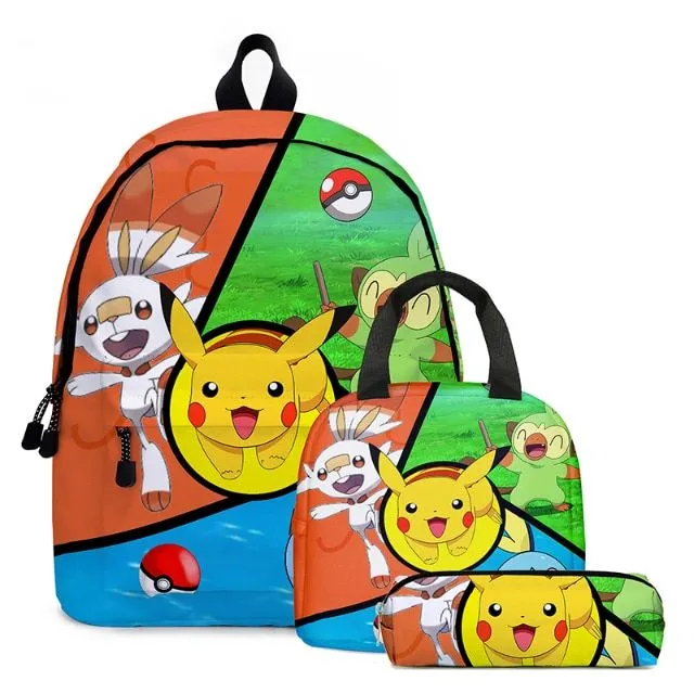 Set școlar pentru copii cu motiv desenat - Pokémon