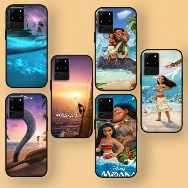 Coque en silicone de luxe pour téléphones Samsung avec des motifs des personnages préférés du film Vaiana 2