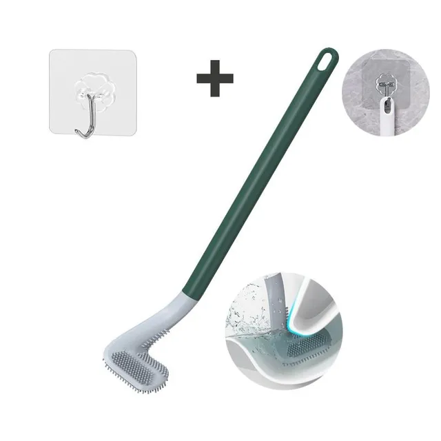 Wall-mounted cleaning brush for toilets