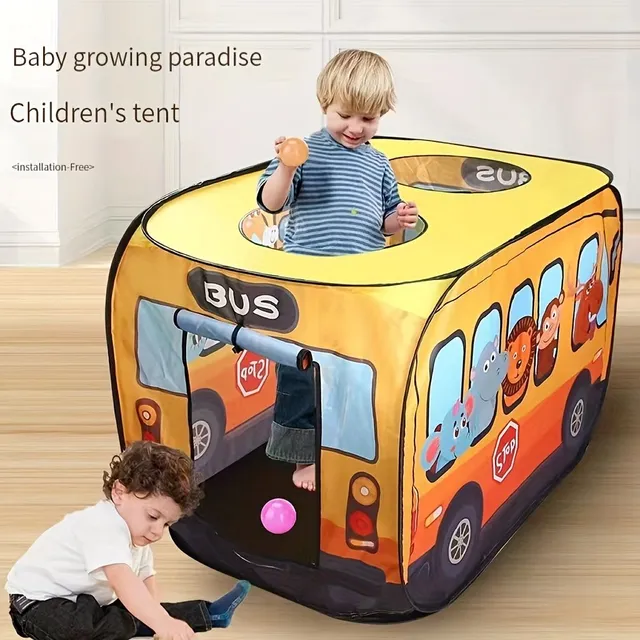 Interaktívny rozprávkový dom v autobuse - Automaticky sa rozprestiera na hodiny vonkajšej zábavy pre deti