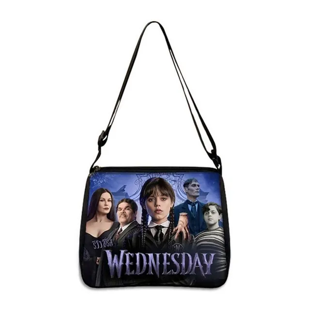 Unisex crossbody taška s motivy z oblíbeného seriálu Wednesday