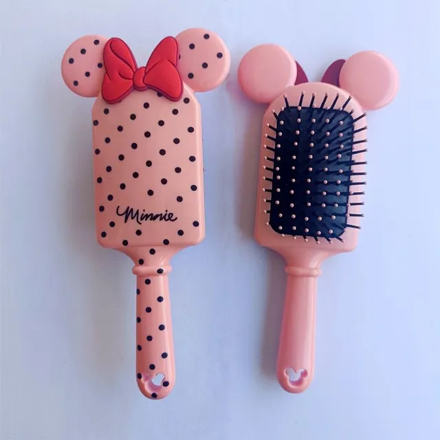 Perie de lux pentru păr, cu un design stilat și larg, cu motivul îndrăgit Disney Minnie și Stitch Bernice