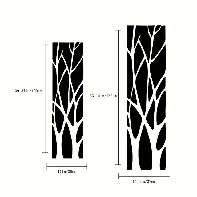 1 bucată Autocolant de perete în formă de copac din oglindă acrilică