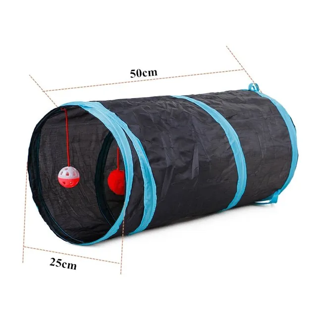 Foldable up to five-way play tunnel for cats and small animals