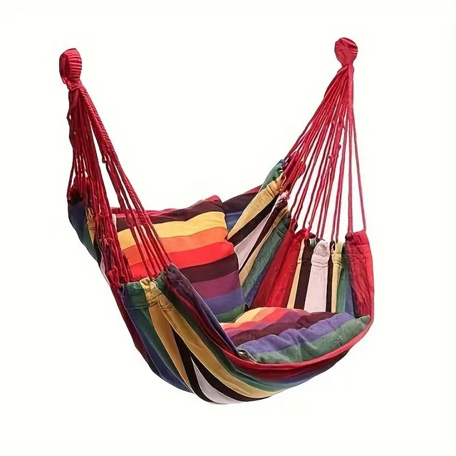 Outdoor Swing Network, Camping Swing, Garden Bedroom, Balcony, Single Seat, Hanging Armchair For Staying in Hotel Se 2 Pillow