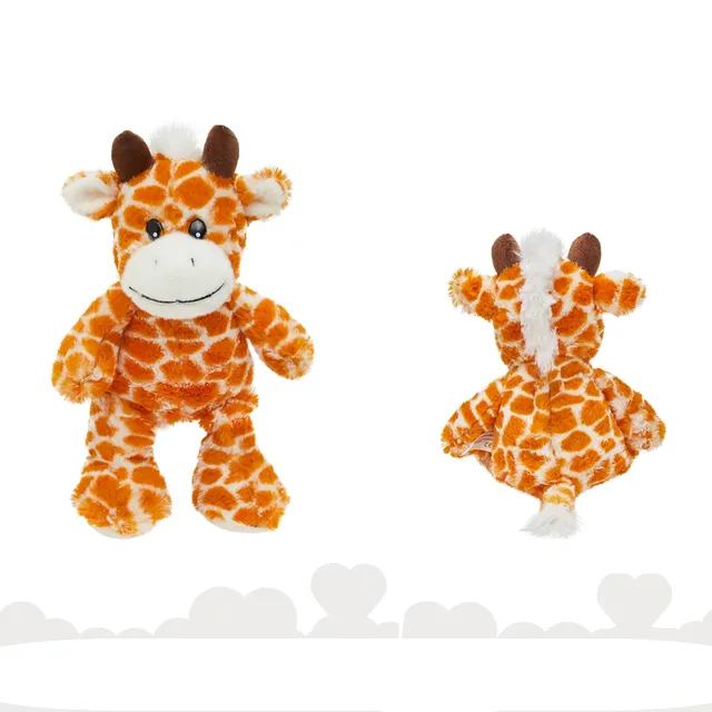 Recording toy orange cow for children - 34 cm