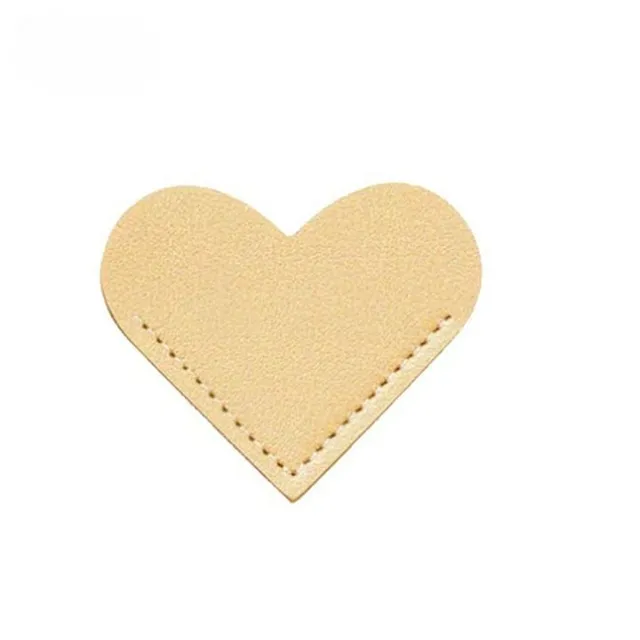 Practical hand-stitched leather bookmark in heart design - more colours Ibrahim